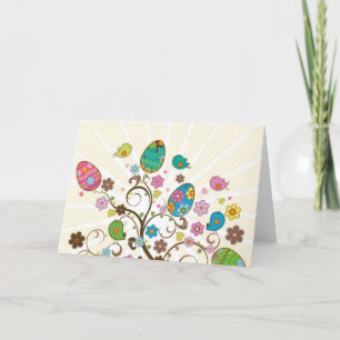 Cartão De Festividades Beautifull East Eggs Design!
