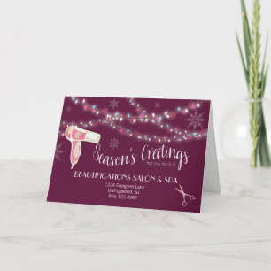 Cartão De Festividades Beauty Salon Holiday Greeting Card