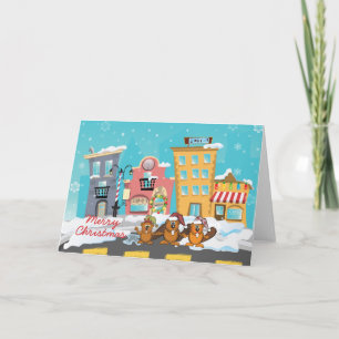Cartão De Festividades beaver christmas card