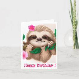 Cartão De Festividades Bebê bonito mordendo em uma árvore