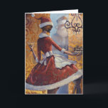 Cartão De Festividades Bebê do papai noel<br><div class="desc">Que festa de Natal fabulosa, termine com um martini, e o papai noel pronto para entregar o elogio do feriado. Pinturas de Trish com cores brincalhão, texturas e cenas que são vintage retro nesta pintura.</div>