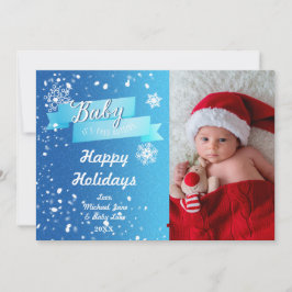 Cartão De Festividades Bebê está frio lá fora Férias Natal Foto