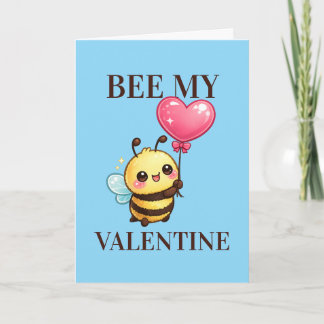 Cartão De Festividades Bee be My Valentine Pun Humor