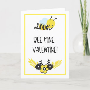 Cartão De Festividades Bee Mine Valentine Card