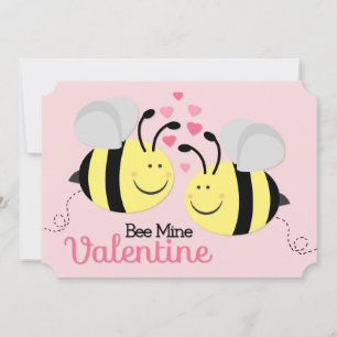Cartão De Festividades Bee Mine Valentine's Day Horizontal Flat Card