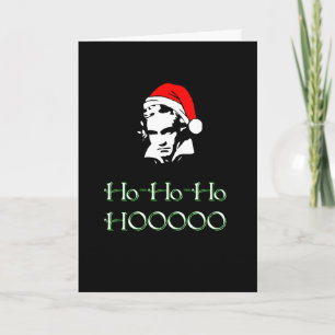 Cartão De Festividades Beethoven Santa Christmas Card