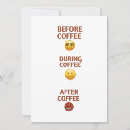 Cartão De Festividades Before During After Coffee Mood Vector Art