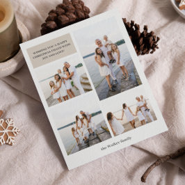 Cartão De Festividades Bege Moderno Neutro 4 Fotos Elegante