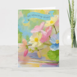 Cartão De Festividades Begonia Flores Vase, Bíblia Versa Dia da Mãe