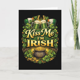 Cartão De Festividades Beije-me, Sou Irlandês
