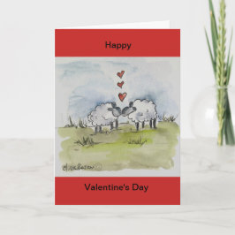 Cartão De Festividades Beijo de ovelha