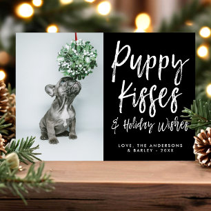 Cartão De Festividades Beijos de Cachorrinho Impressão de Pata Fofa Pet F