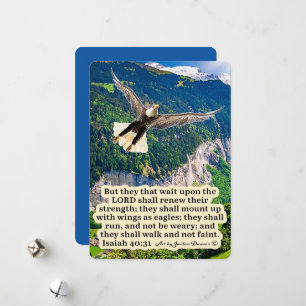 Cartão De Festividades Bela Águia Escritura Isaías 40:31