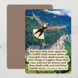 Cartão De Festividades Bela Escritura da Águia Isaías 40:31