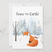 Bela Paz na Terra Raposa Vermelha Pássaro Inverno