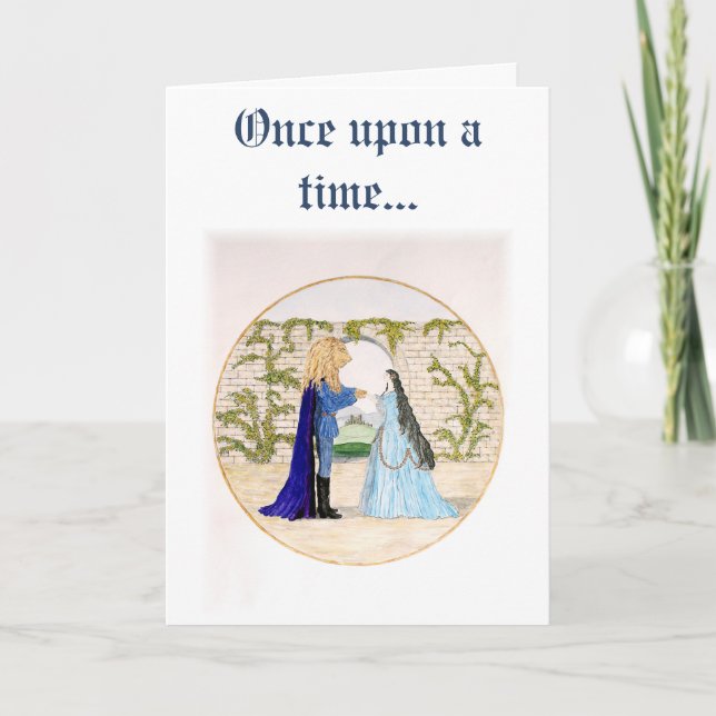 Cartão De Festividades "Beleza e Besta" (Frente)