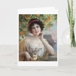 Cartão De Festividades Beleza sob a Laranjeira (1919) Emile Vernon H