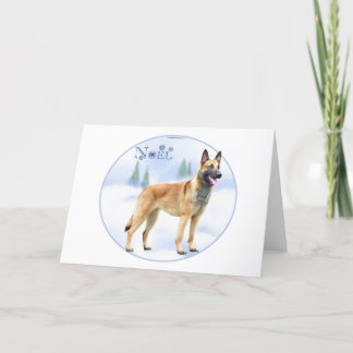 Cartão De Festividades Belga Malinois de Noel