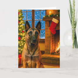 Cartão De Festividades Belgian Malinois Holiday Card