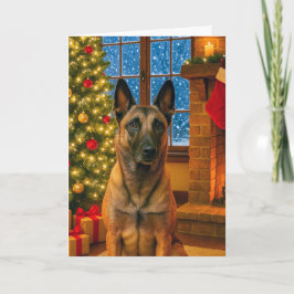 Cartão De Festividades Belgian Malinois Holiday Card