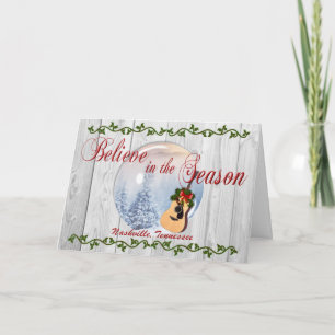 Cartão De Festividades Believe in the Season Nashville Christmas Card