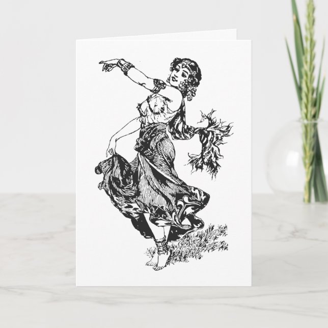 CARTÃO DE FESTIVIDADES BELLY DANCER BIRTHDAY GREETING CARD (Frente)