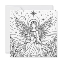 Belo Arte de Colorir Anjo da Guarda