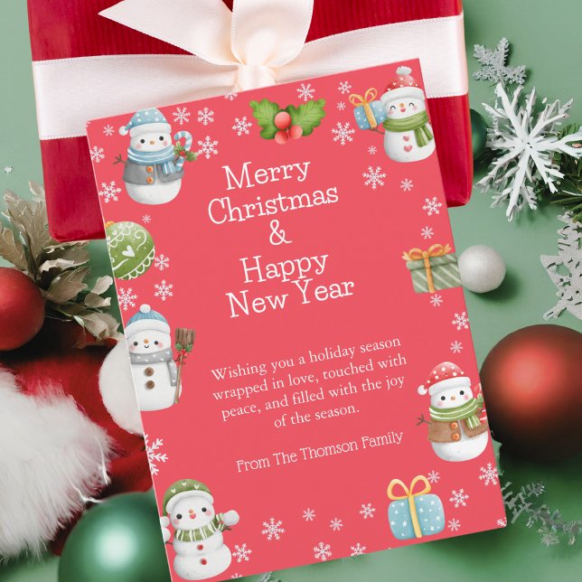 Cartão De Festividades Belo e charmoso Natal do inverno (Criador carregado)