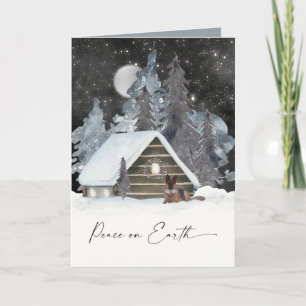 Cartão De Festividades Belo feriado de German shepherd de Aquarela