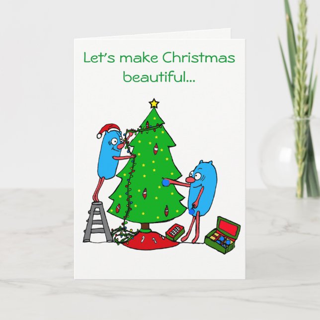 Cartão De Festividades Belo Natal para caridade autista (Frente)