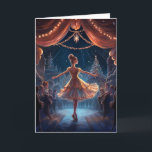Cartão De Festividades Belo Nutcracker Winter Ballerina Natal<br><div class="desc">Celebre a temporada de férias com o nosso "Belo Noz-Cacker Winter Ballerina Christmas Card". Esta bela carta apresenta uma esferina graciosa do The Nutcracker Suite dançando entre árvores de Natal encantadoras evocando a magia e a elegância da estação. Mande seus desejos calorosos e espalhe a alegria das férias com este...</div>