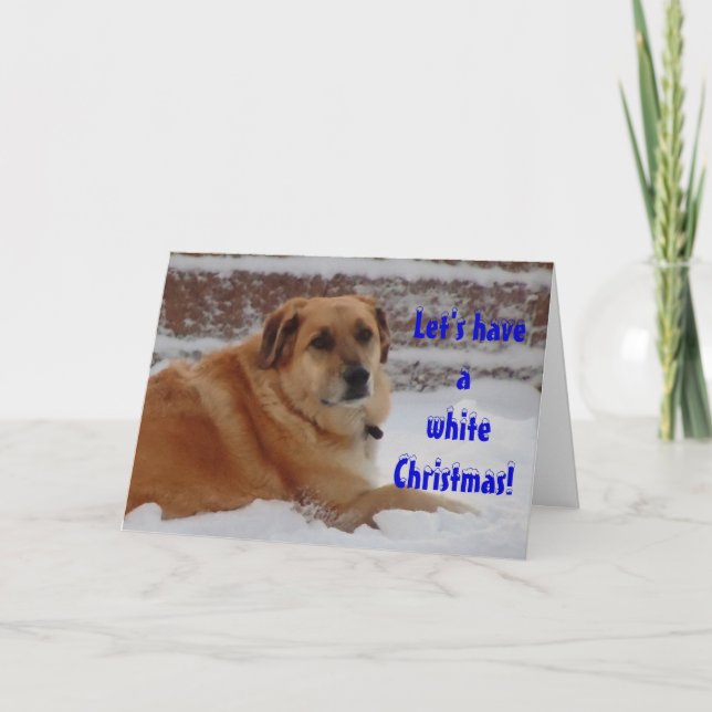 Cartão De Festividades Belo Sonho de Neve Branca de Natal (Frente)