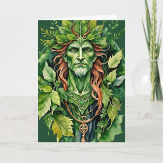 Cartão De Festividades Beltane Celta Greenman Deus da Floresta Sabbat Wic