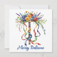 Beltane Maypole Floral Verão Começa Sabbat
