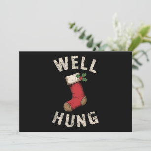 Cartão De Festividades Bem Hung Dirty Christmas Stocks Gift