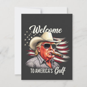 Cartão De Festividades Bem-vindos à América do Golfo Trump East Cost do M
