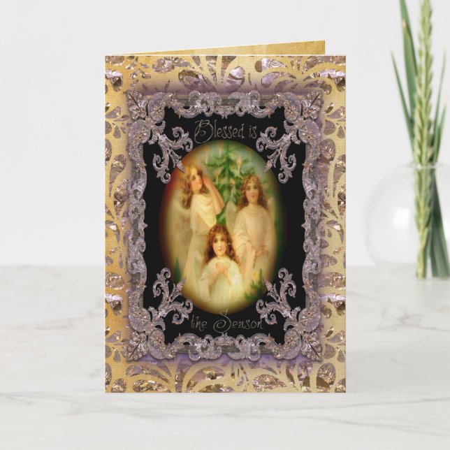 Cartão De Festividades Bênção da Estação Vitoriana (Frente)