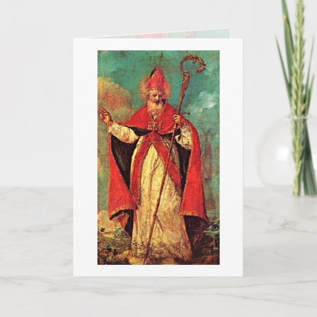 Cartão De Festividades Bênção Da Rua Nicholas Por Francesco Guardi (Frente)