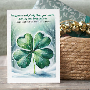 Cartão De Festividades Bênção de Natal na Irlanda Personalizada