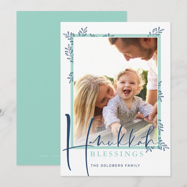 Cartão De Festividades Bênçãos BOTÂNICAS MODERNAS armações de névoas mari (Frente/Verso)