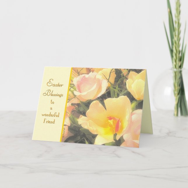Cartão De Festividades bênçãos da páscoa a um amigo maravilhoso (Frente)