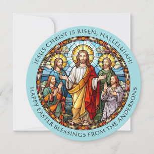 Cartão De Festividades Bênçãos da Páscoa Cristã Jesus