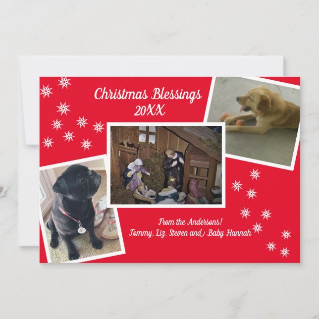 Cartão De Festividades Bênçãos de Natal (Frente)