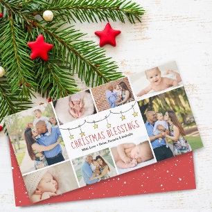 Cartão De Festividades Bênçãos de Natal Fotocollage