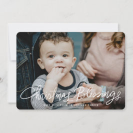 Cartão De Festividades Bênçãos de Natal Inscritos Religiosos