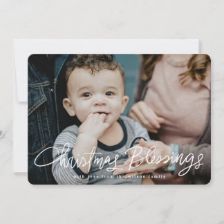 Cartão De Festividades Bênçãos de Natal Inscritos Religiosos