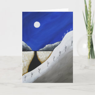 Cartão De Festividades Bênçãos de Natal no Deserto Arizona Arte Popular