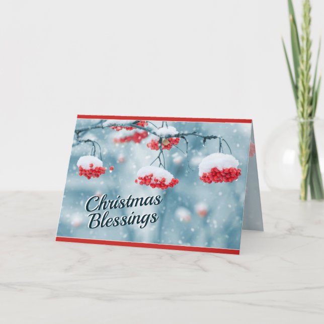 Cartão De Festividades Bênçãos de Natal, Salmo 29:11 Bíblia Verso (Frente)