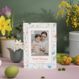 Cartão De Festividades Bênçãos de páscoa | Fotografia personalizada e nom