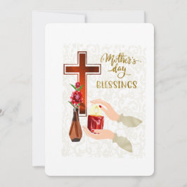 Cartão De Festividades Bênçãos do Dia das Mães